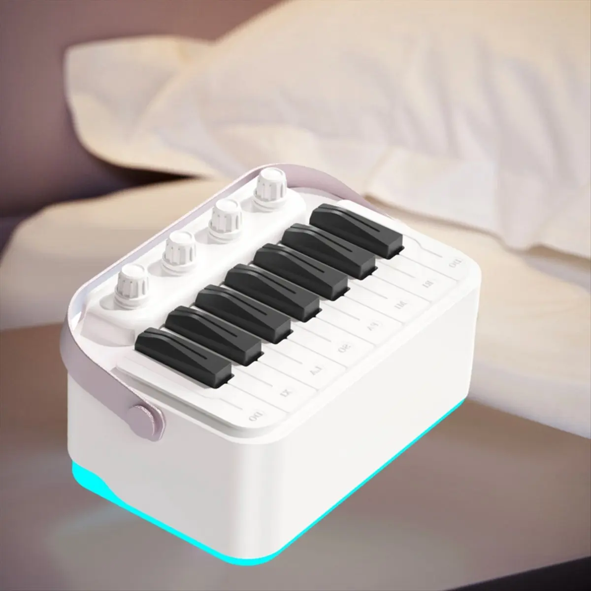 

(BOFF) Усилитель для фортепиано и гитары, электронная ударная установка, Bluetooth-колонка, беспроводные колонки с LED RGB подсветкой, подарок, белый цвет