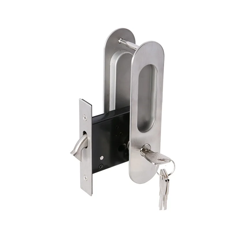 Stainless steel door lock, interior door, bedroom door lock, bathroom door handle lock door