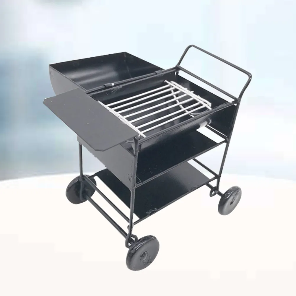 

Набор миниатюрных железных инструментов для барбекю для декора кукольного домика, гостиной, изысканный, легкий, художественный, для домашнего декора