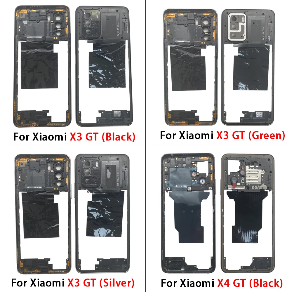 For Xiaomi Poco X3 X4 GT X5 Pro 5G Middle Frame Plate Housing Board LCD Support Mid Bezel With Volume Button Repair Parts