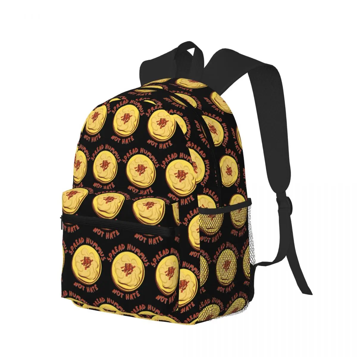 

Spread Hummus Not Hate I Love Hummus Student Backpack School Bag Hiking Travel Daypack for Boys Girls Bookbag Shoulder Bags