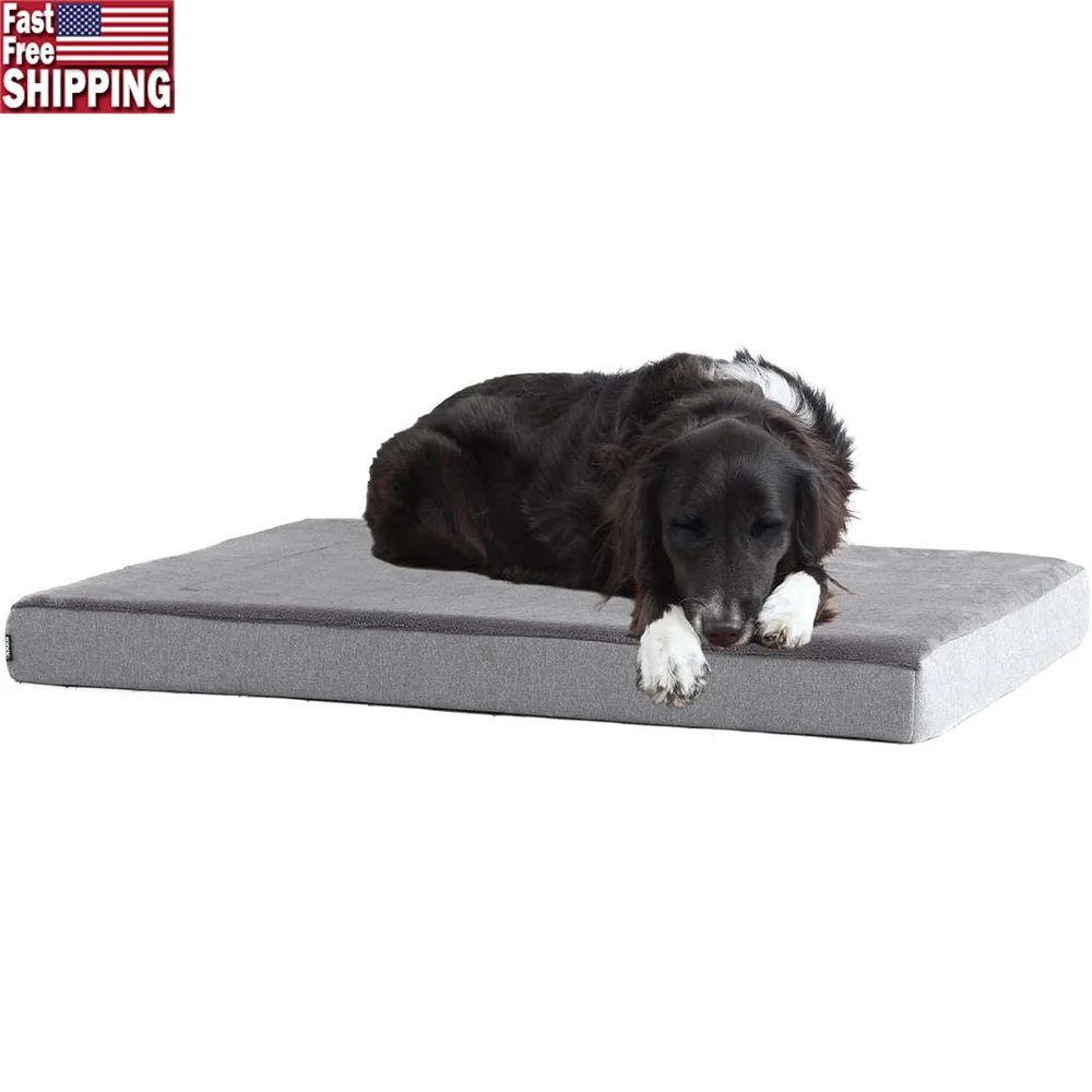 

Orthopedic Dog Bed Memory Foam Joint Relief Durable Plush Dog Crate Pad Easy to Clean Comfort Sleep Support Dogs Puppies