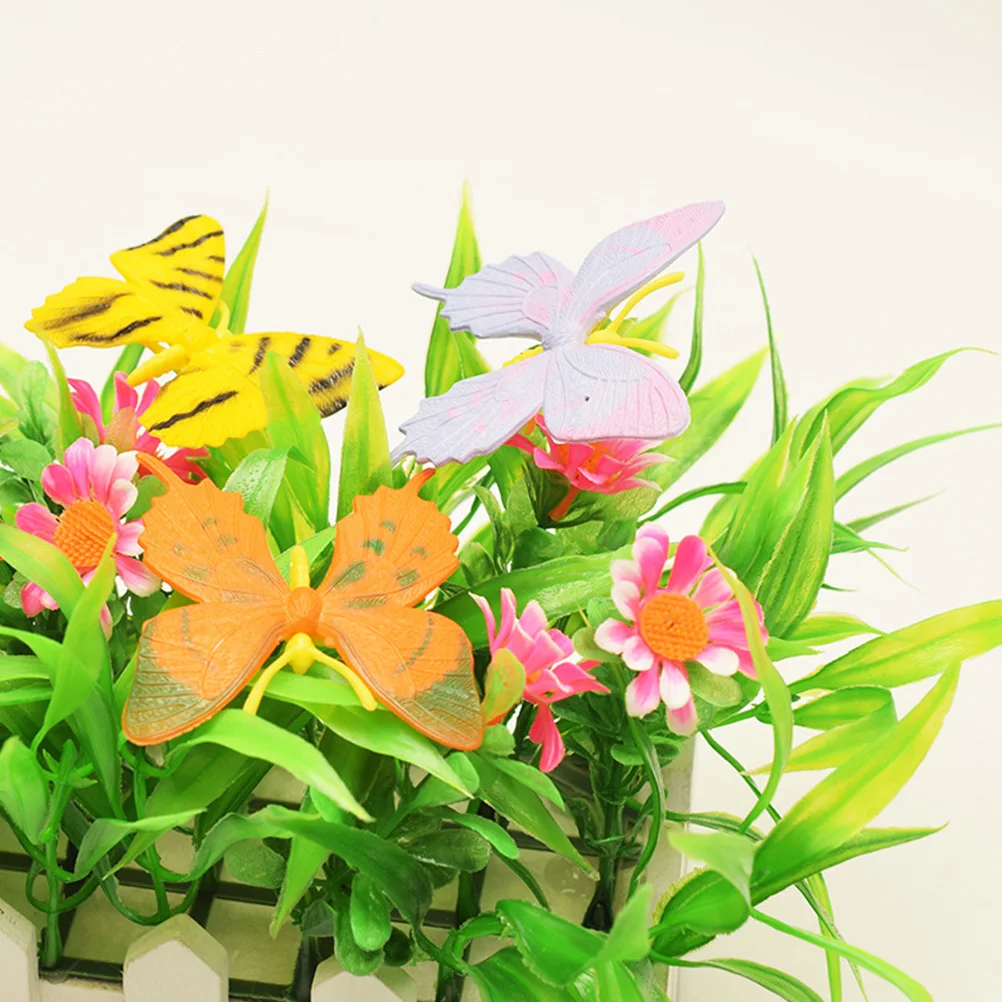 

12 Pcs Simulated Butterfly Ornaments Fine Workmanship Toy Butterflies Model Kids Cognition Pvc Toys