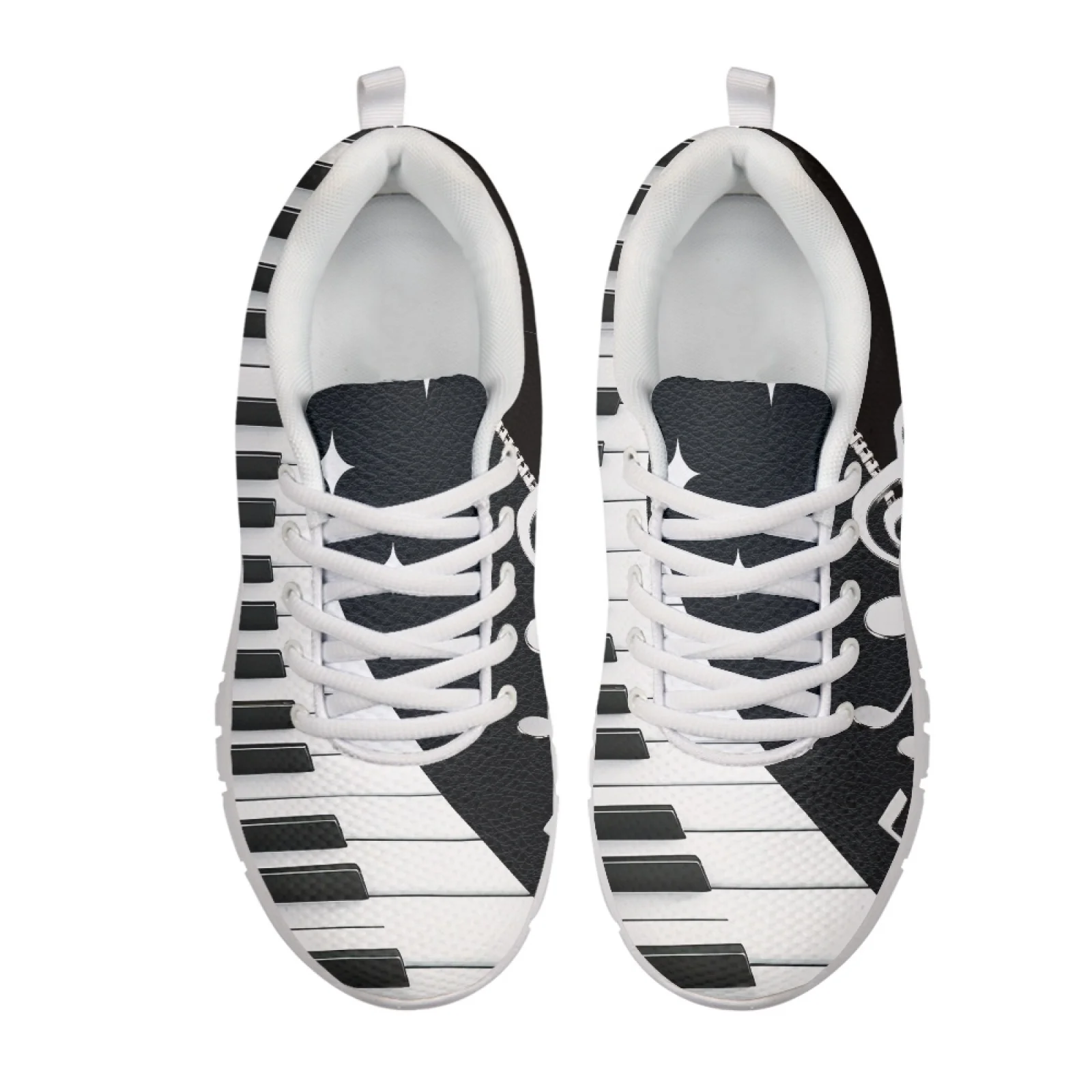 Coloranimal Piano Music Note Running Sneakers Tennis Shoes for Women Comfortable Athletic Sneaker