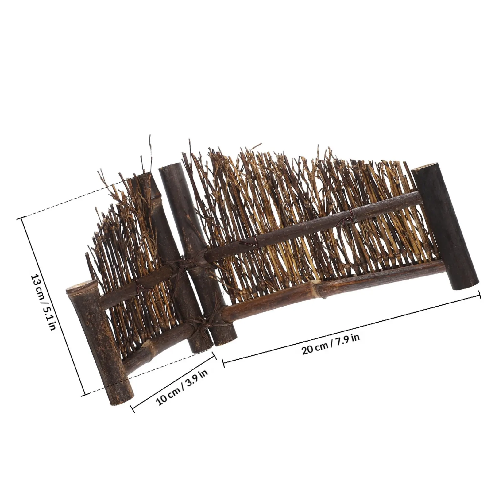 20Cm Miniature Fence for Micro Landscape Garden Fairy Garden Bonsai Decoration Mini Picket Fence Outdoor DIY Ornament Decor