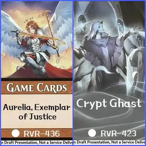 Selling Holo part Crypt Ghast  Platinum Emperion  Aurelia, Exemplar of Justice Pitiless Plunderer  best quality proxy  cards