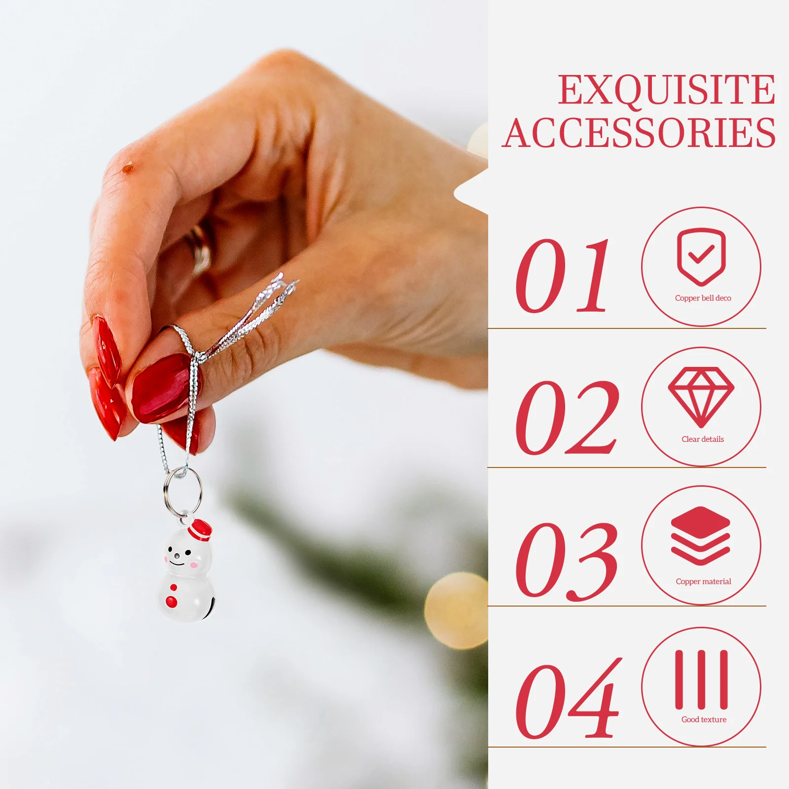 

6Pcs Christmas Pet Collar Bells Copper Dog Cat Collar Hanging Bell Decoration Small Metal Bells Keychain Accessories