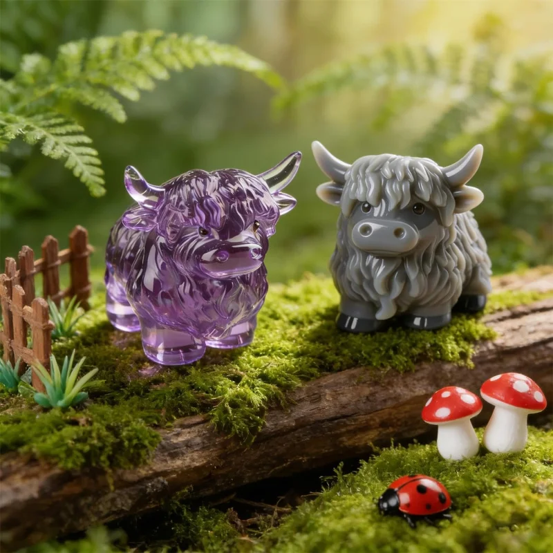 1 Pieces3DSilicone mold in the shape of a Highland cow，Used for resin candle and soap making，Cow resin mold，Animal silicone mold