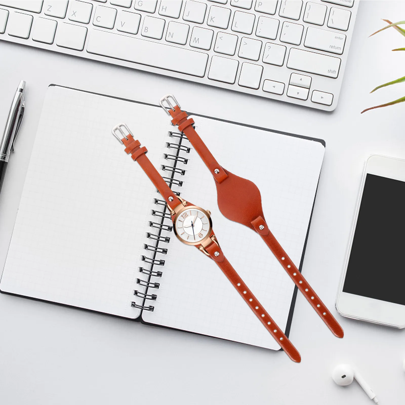 

Ремешок для часов, регулируемый ремешок из воловьей кожи для женщин, сменный ремешок для часов, модное украшение на запястье