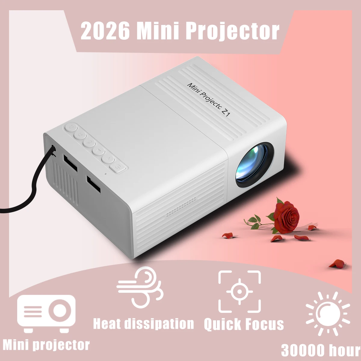 

MINI Projector Portable 3D LED Video Projectors Home Cinema Theater Game Laser Beamer Smart TV
