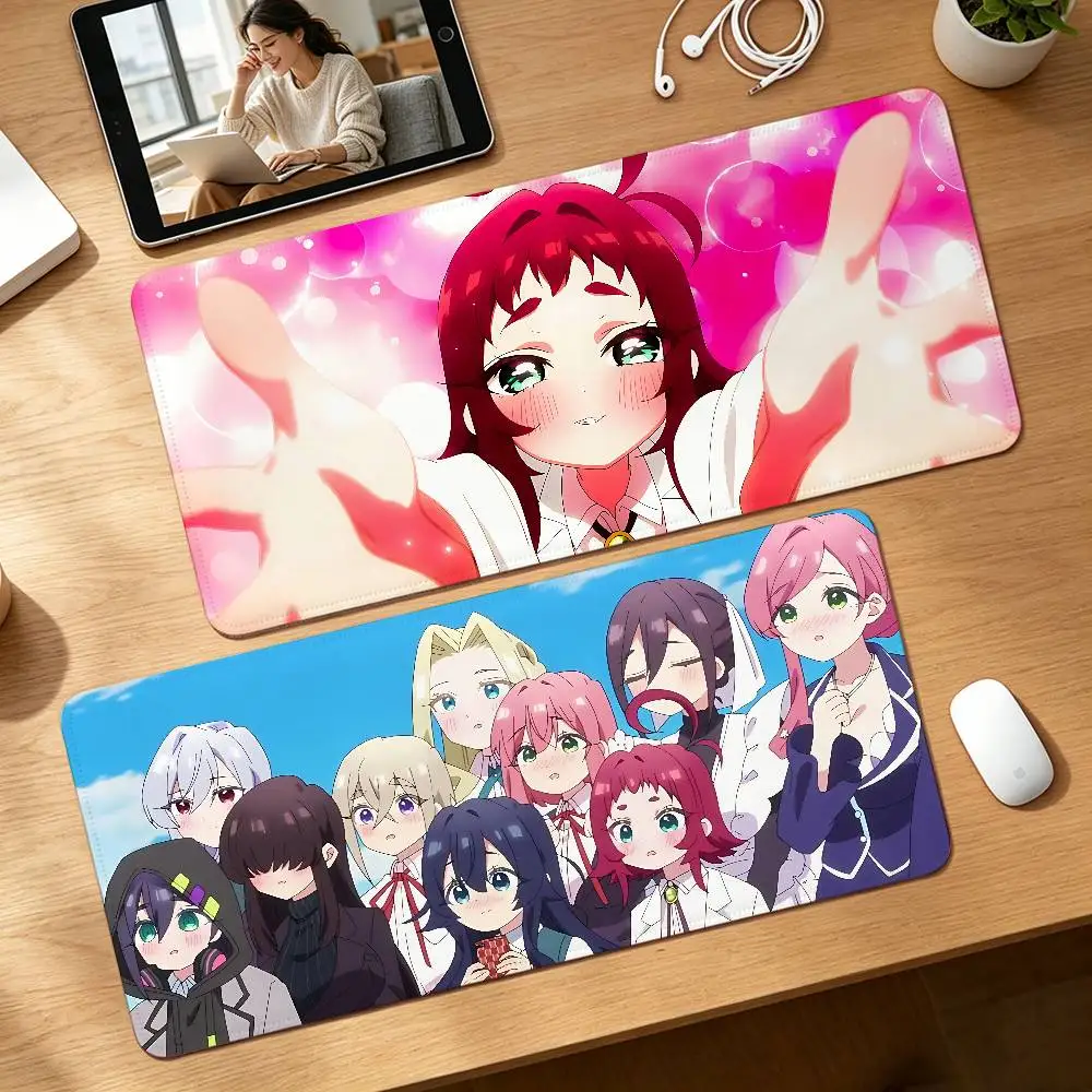 Anime The 100 Girlfriends Who REALLY Love You Gaming Mouse Pad Non-Slip Lock Stitched Edge Large Office Desk Mat For Computer A