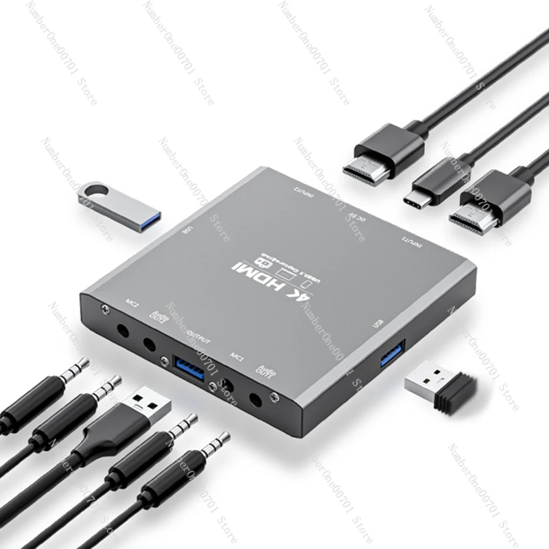 

Dual-channel 2HDMI video capture card 4k live broadcast recording dual-position