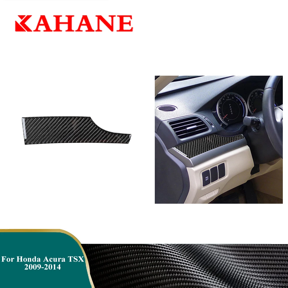 

Carbon Fiber Car Stickers Steering Wheel Left Panel Decorative Cover Trim For Honda Acura TSX 2009-2014 Interior Accessories