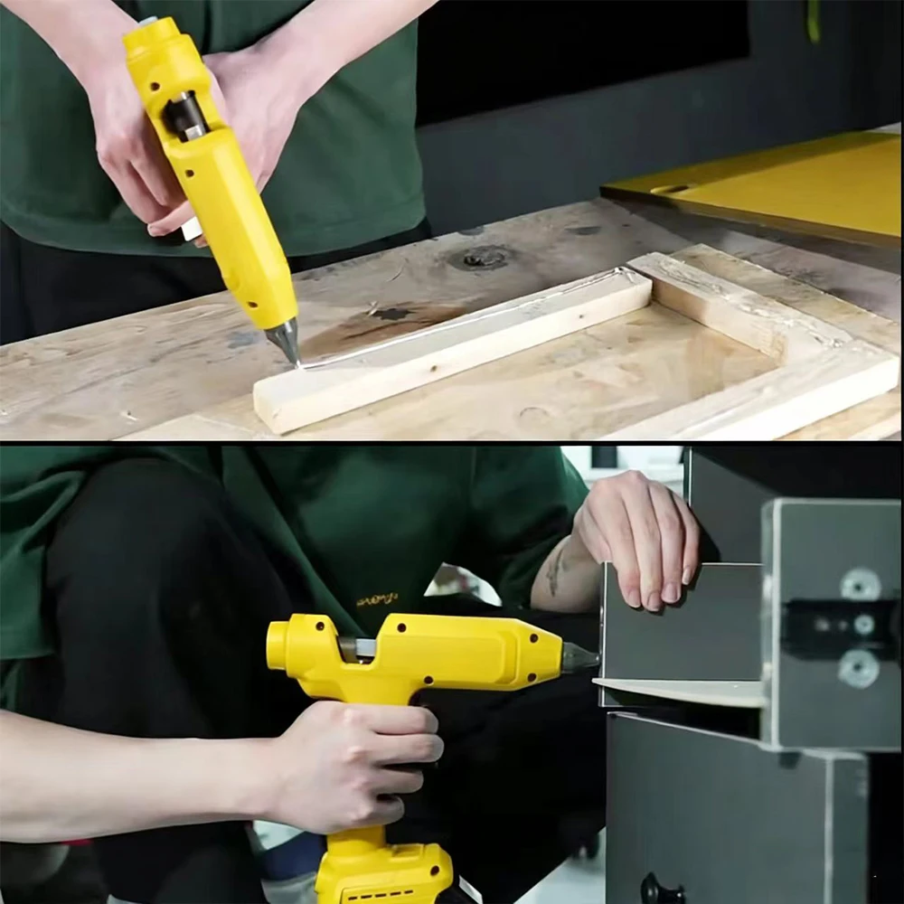 VILASTING Electric Hot Melt Glue Gun Cordless LED Display Adjustable Temperature 11mm Melt Welding For Dewalt 18V Battery Pin