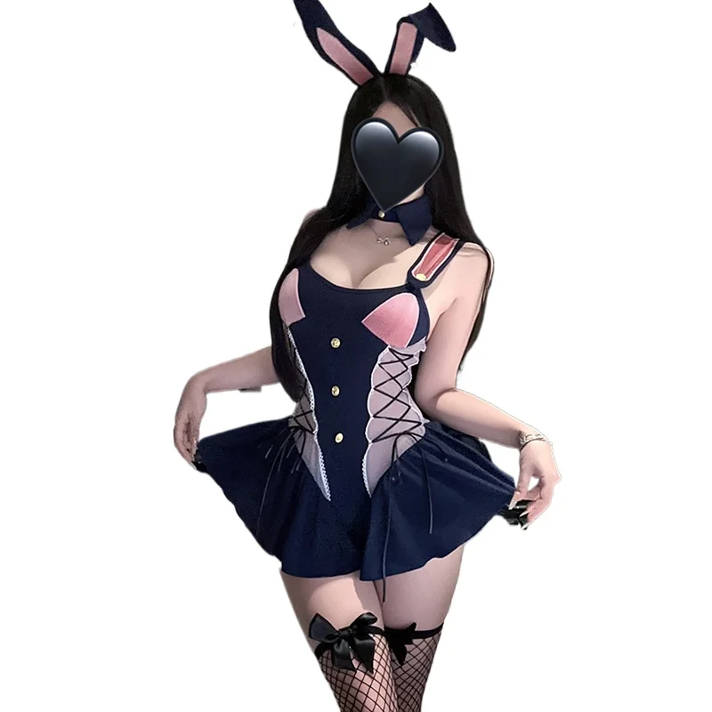 

Sexy Cos Maid Uniform Bunny Girl Lingerie Adult Entertainment Cosplay Costumes Anime Rabbit Role-playing Jumpsuit Set Baby Doll