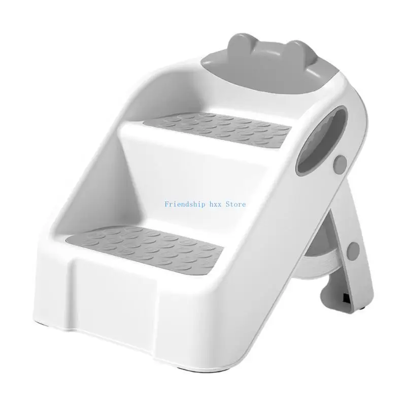 F1CB Foldable Easy to Carry Baby Ladder Stool Helper 2 Step Stool for Potty Training