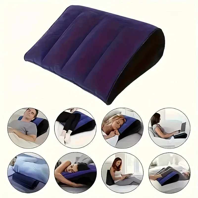Multifunctional Pillow Toughage Inflatable Cushion Positions Support Air Cushion Triangular Pillow Bed Game Cushion