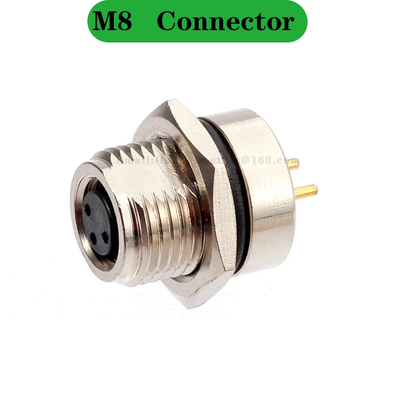 3 4 5 6 8 Pins M8 Solder Welding A D Coding Male Female Panel Mount IP67 Sensor Circular Connectors