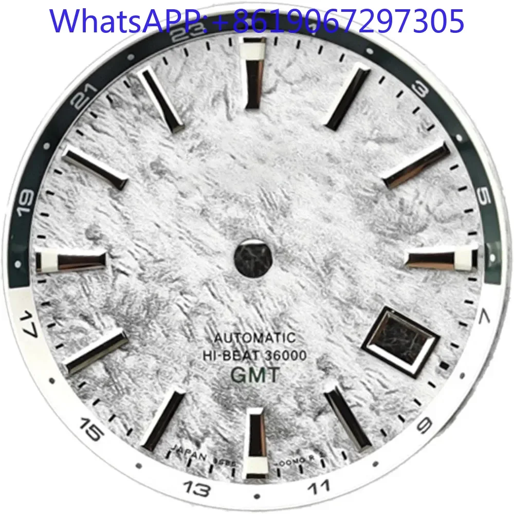 2025 GMT Spring Drive Hi-Beat 36000 Sunburst quadrante dell'orologio adatto per movimento automatico NH34 Blue Lume BWG9 Mod parti custodia nh35