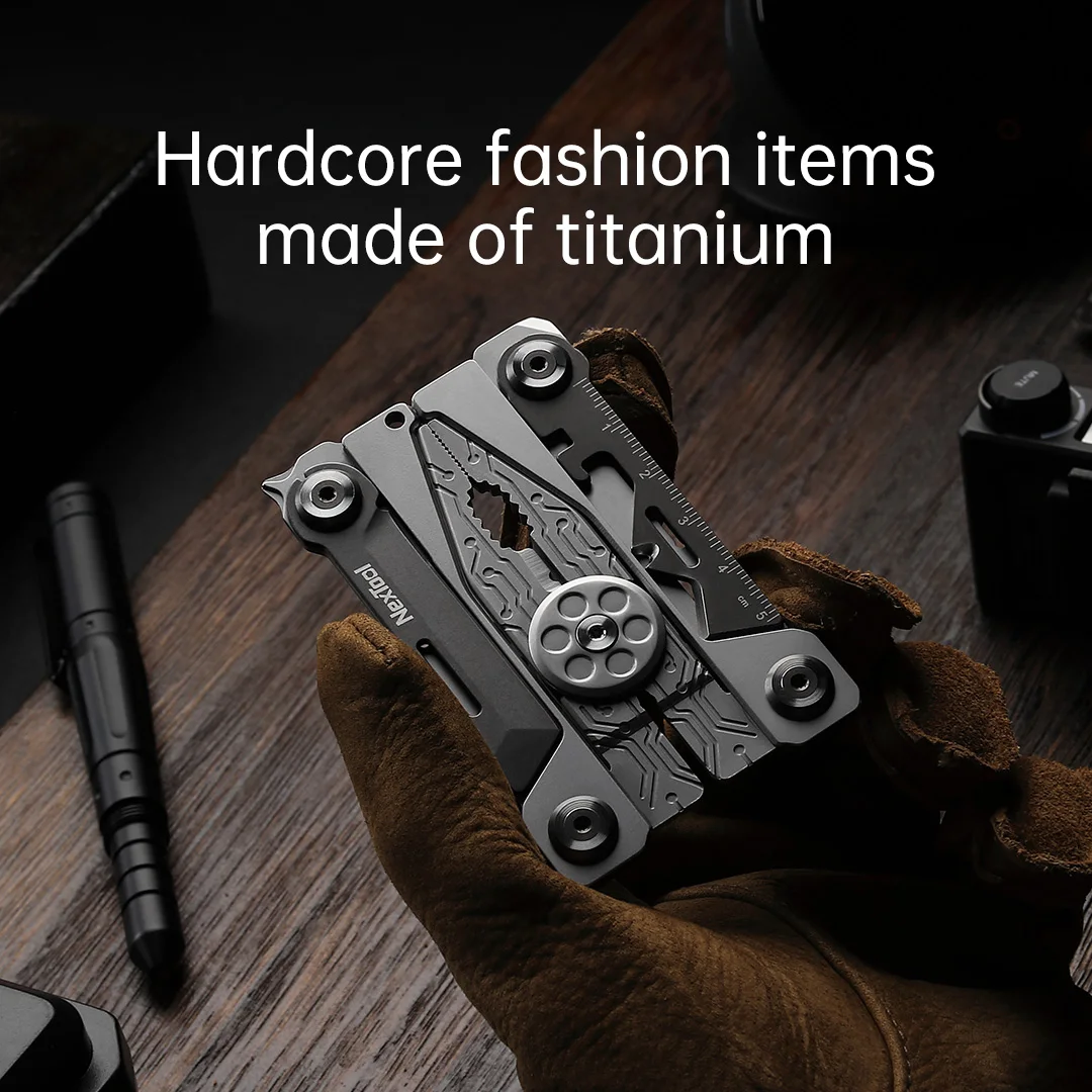 Nextool Silver Blade EDC Tool 14 In 1 Portable Pliers Multi Tool Screwdriver Wrench Pliers Knife With Leather Bag Hand Tools