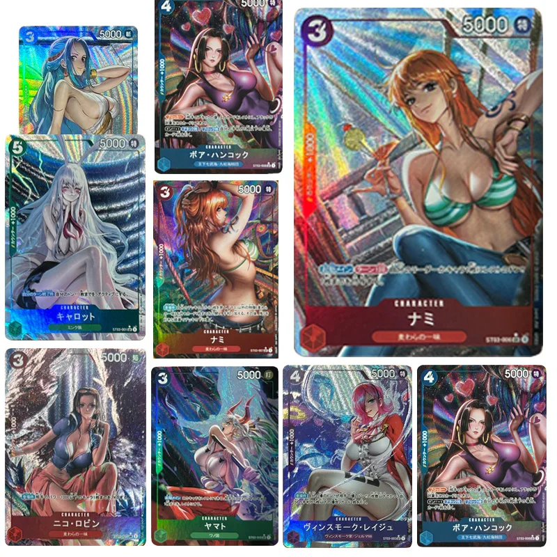 

DIY One Piece 9PCS/SET Vivi Yamato Hancock Nicole Robin Perona Rebecca Collectible cards for Christmas birthday gifts