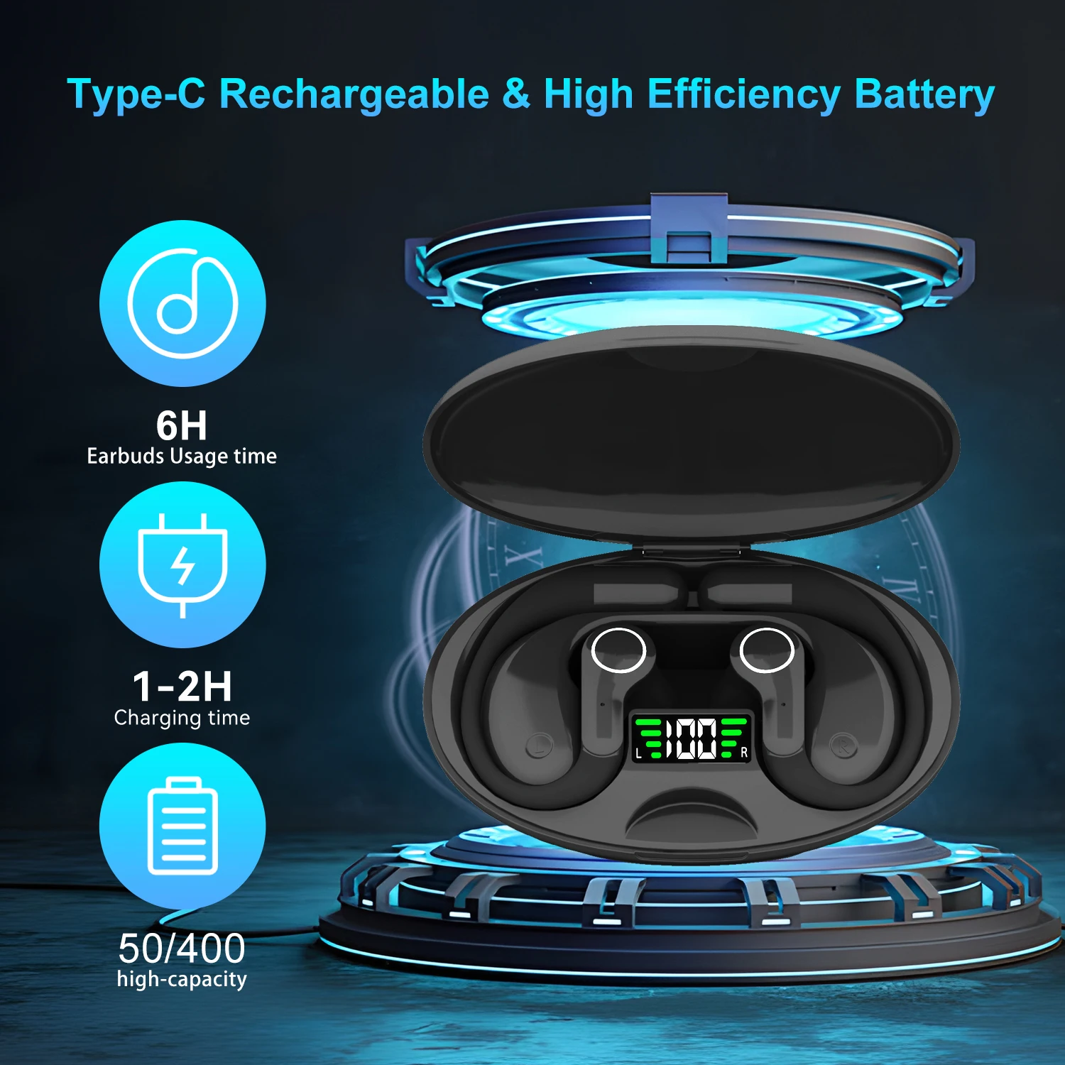

New M16 Intelligent Bluetooth Earphone Translator Simultaneous Interpretation Bluetooth Call Listening Bluetooth Translation Ear