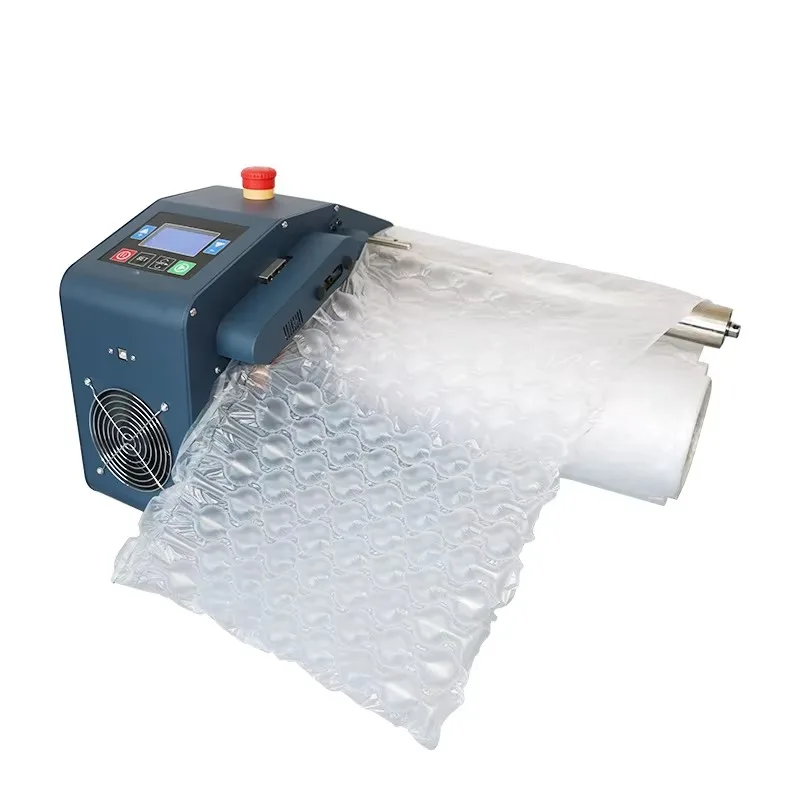 H035 Automatic Anti-Vibration Bubble Film Inflator Machine Motor Food Packaging Equipment for Air Cushion Gourd Film Filling