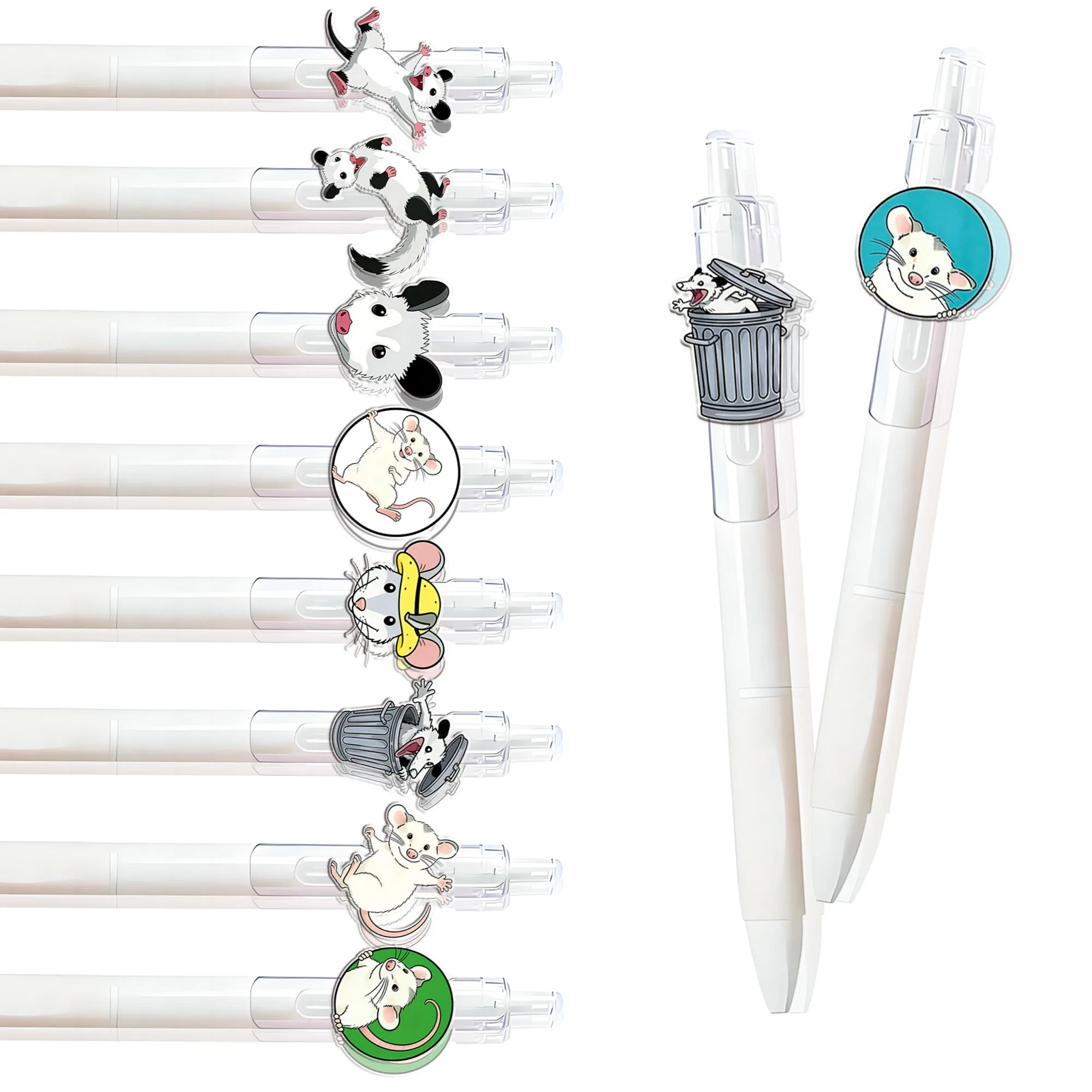 

Набор из 10/11 штук: ручка-мусорное ведро, фирменная ручка серии White Mouse, шариковая ручка в стиле White Mouse, идеальный подарок для студентов, канцелярские принадлежности.