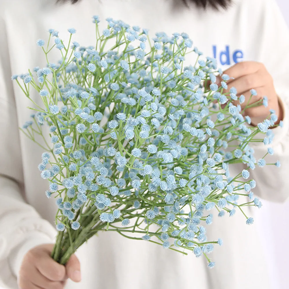 Fake Gypsophila Flower Bouquet for Wedding Ceremony Table Centerpiece Living Room Bedroom Hallway Staircase Styling Decor