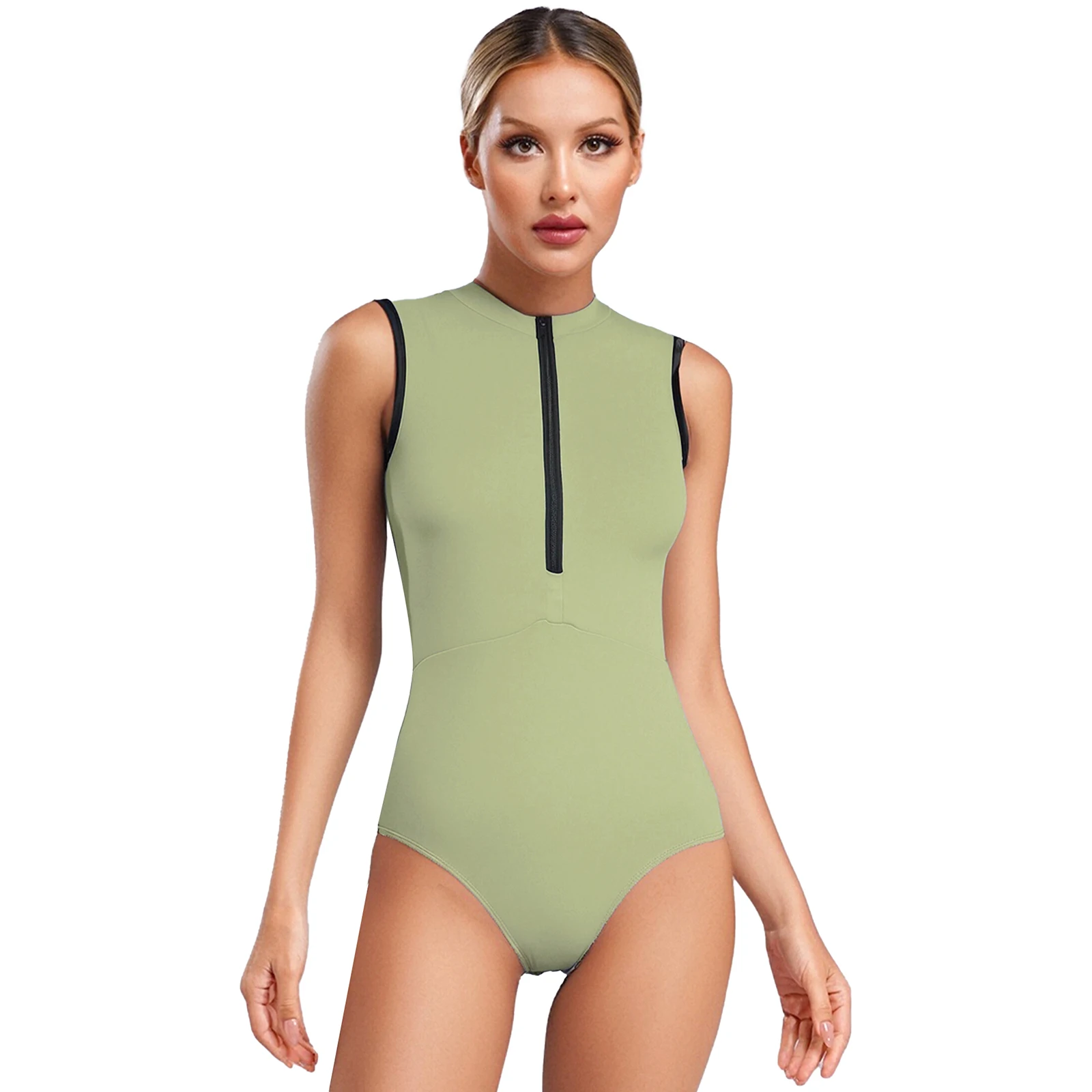 

Women Slim Fit Professional Ballet Yoga Workout Dance Leotard Sleeveless Removable Cups Bodysuit for Gymnastics Training Wear