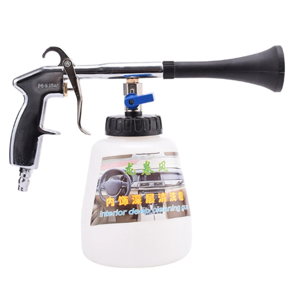 Car High Pressure Washer Dust Remover Dry Cleaning-Gun Tornado Interior Exterior 1000Ml Cleaning Tool (EU for Connector)