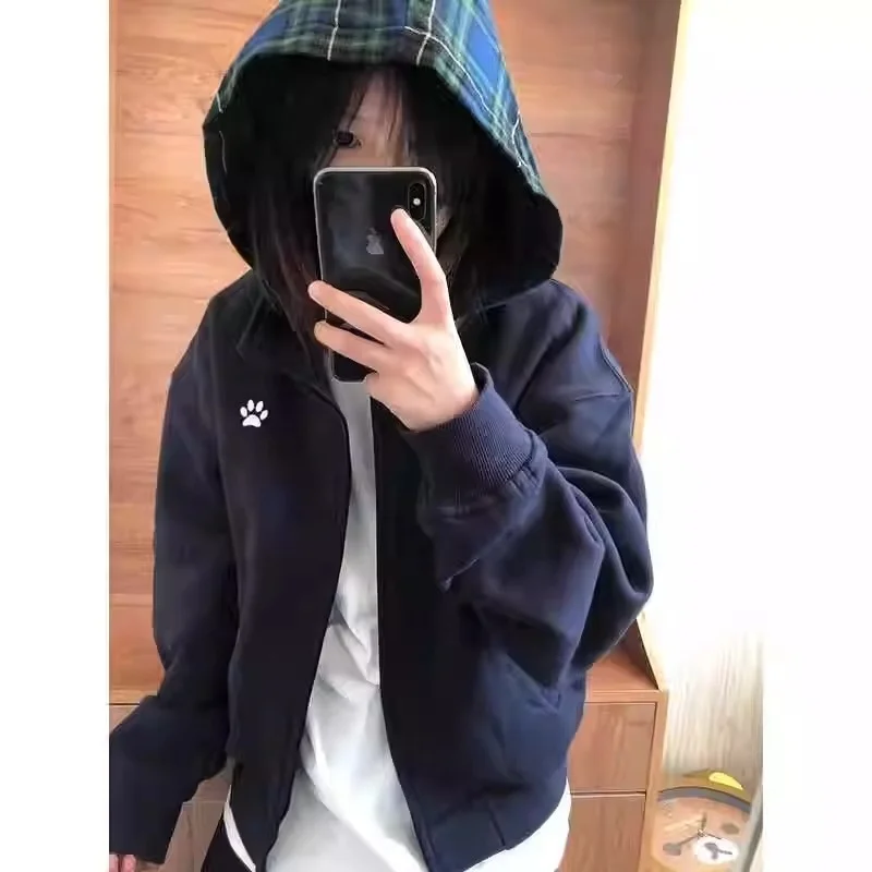 

ex Loose Fit Zipper Hoodie Sweatirt Faionable Commuting Sun Protection Long Sve Polyester Cotton Blend Hoodie