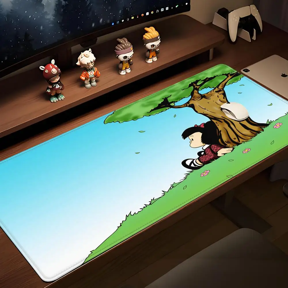Cartoon Mafalda Cute S Mouse Pad Large Desk Mat Keyboard Ergonomic Office Rubber Game PC Non-slip HYBXAXC Home Custom Best Pri