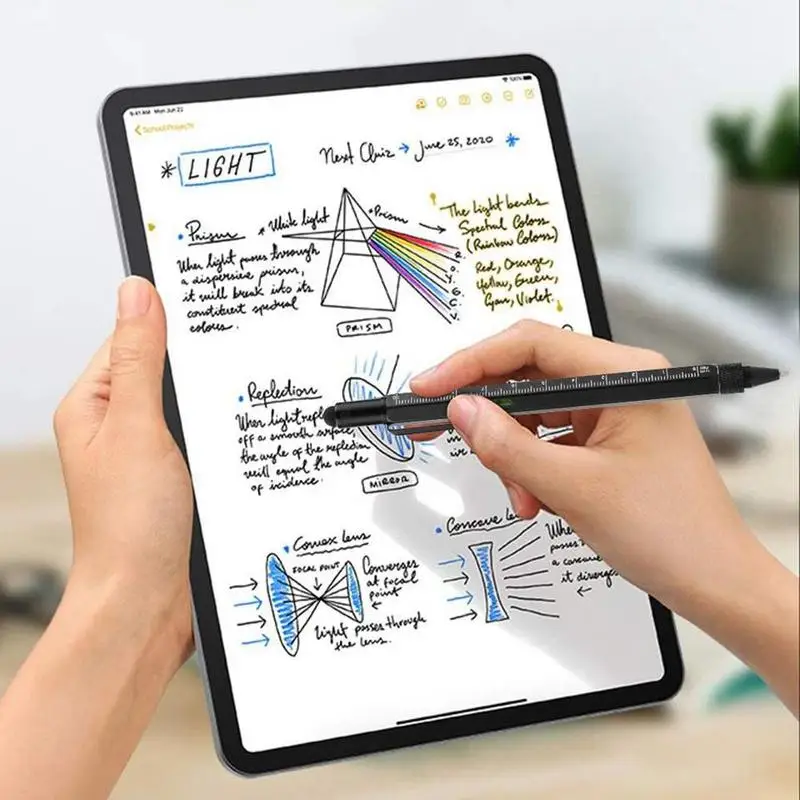 9 In1 Multifunction Ballpoint Pen With Modern Handheld Tool Measure Technical Ruler Screwdriver Touch Screen Stylus Spirit Level