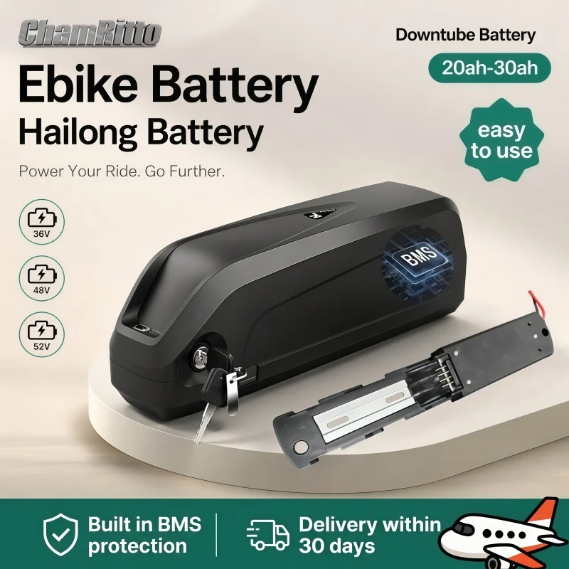 Electric Bicycle Hailong Replacement Battery 36V 48V 52V, 12Ah 15Ah 18Ah 20Ah 30Ah for Bafang BBS02 BBS03 BBSHD