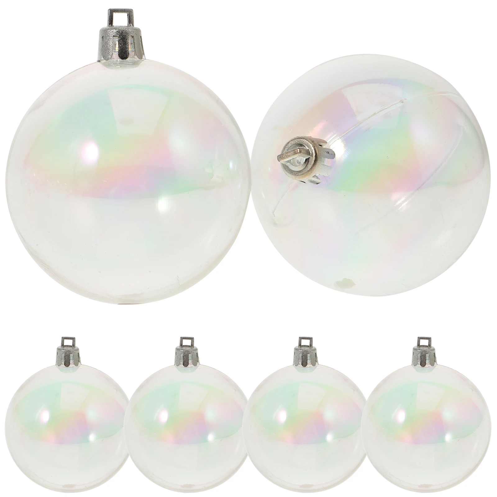 

12 Pcs Pearl Bubble Balls Clear Plastic Christmas Ornaments Decoration Xmas Tree Hanging Pendant Party Festive DIY