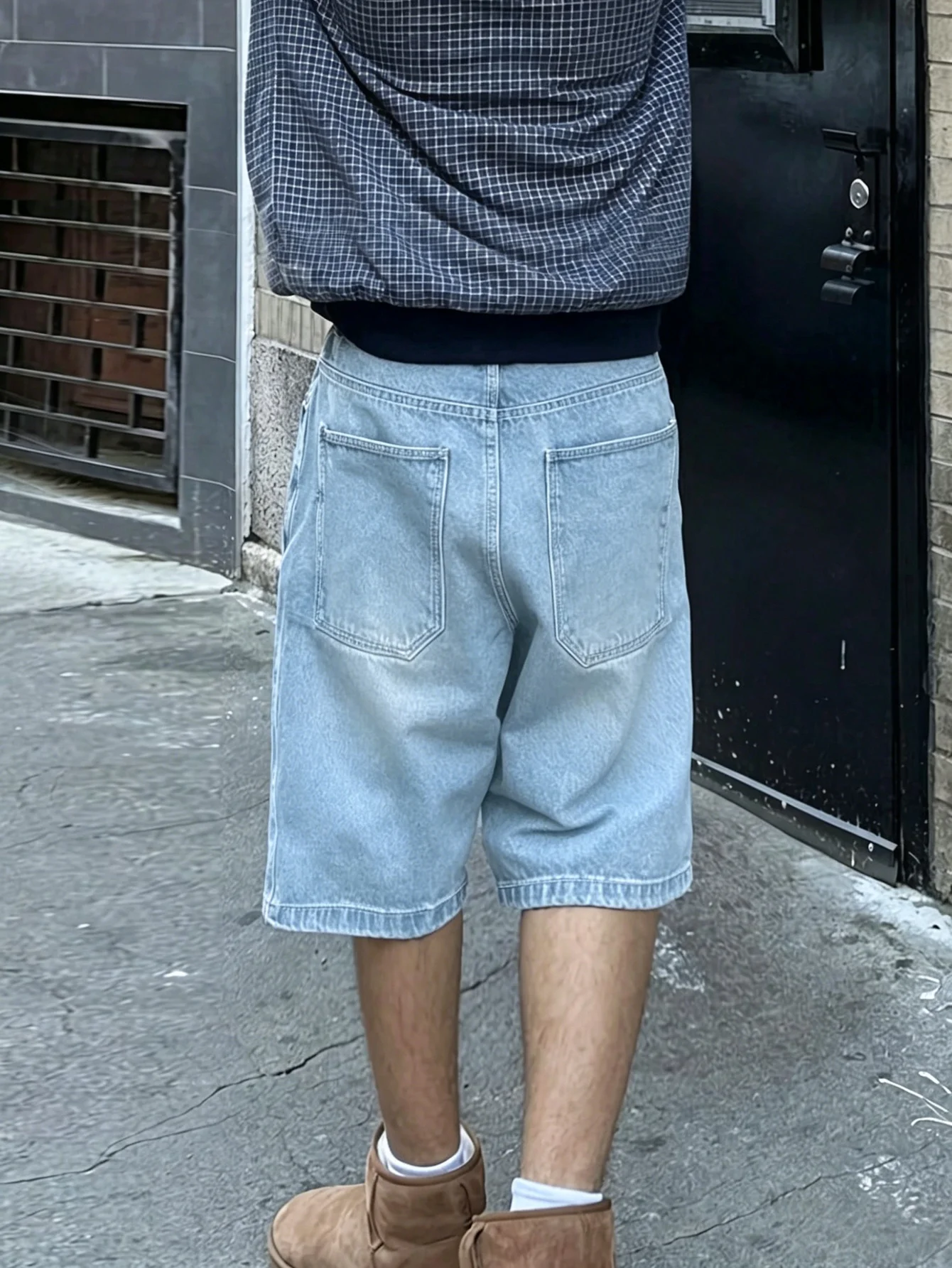 Simple Vintage Washed Denim Shorts Men Comfort Jean Shorts Sweet Present For Husband Lover Daily Street Wear - view 3