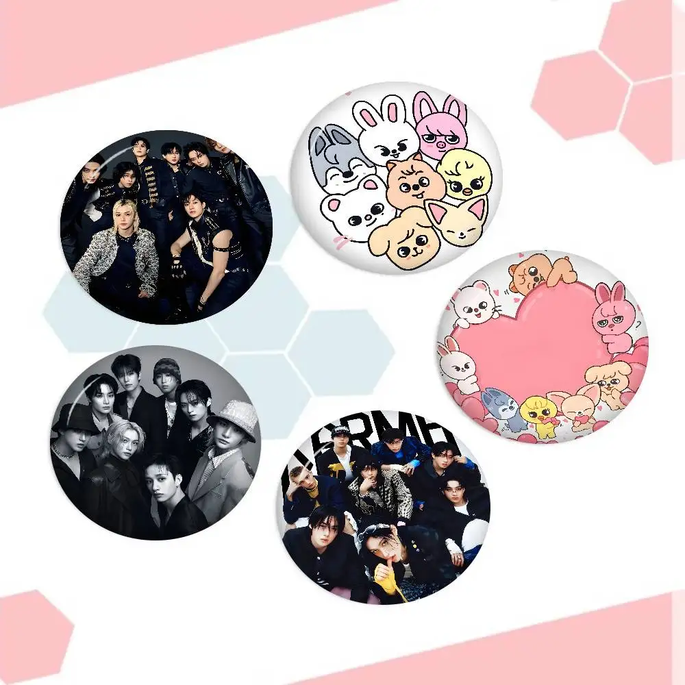 New Album Handmade Brooch Cartoon Cosplay Badge On Backpack Jewelry Accessories Gifts Singer S-Stray Kids view 2