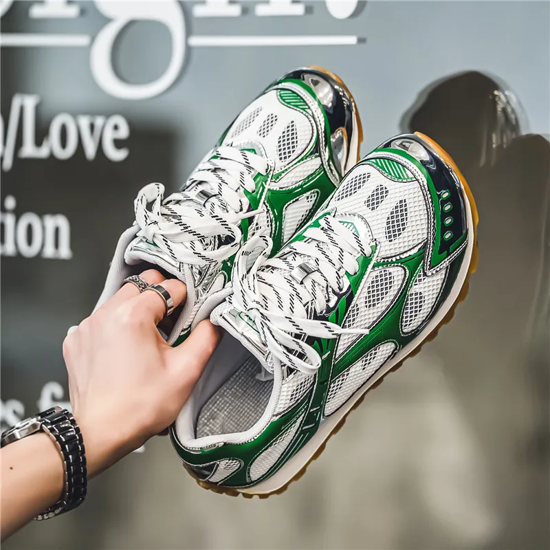 

Mens Chunky Sneakers Male Female Thick PlatForm Shoes Stylish Designers Breathable Street Charm Top Quality For Spring Autumn