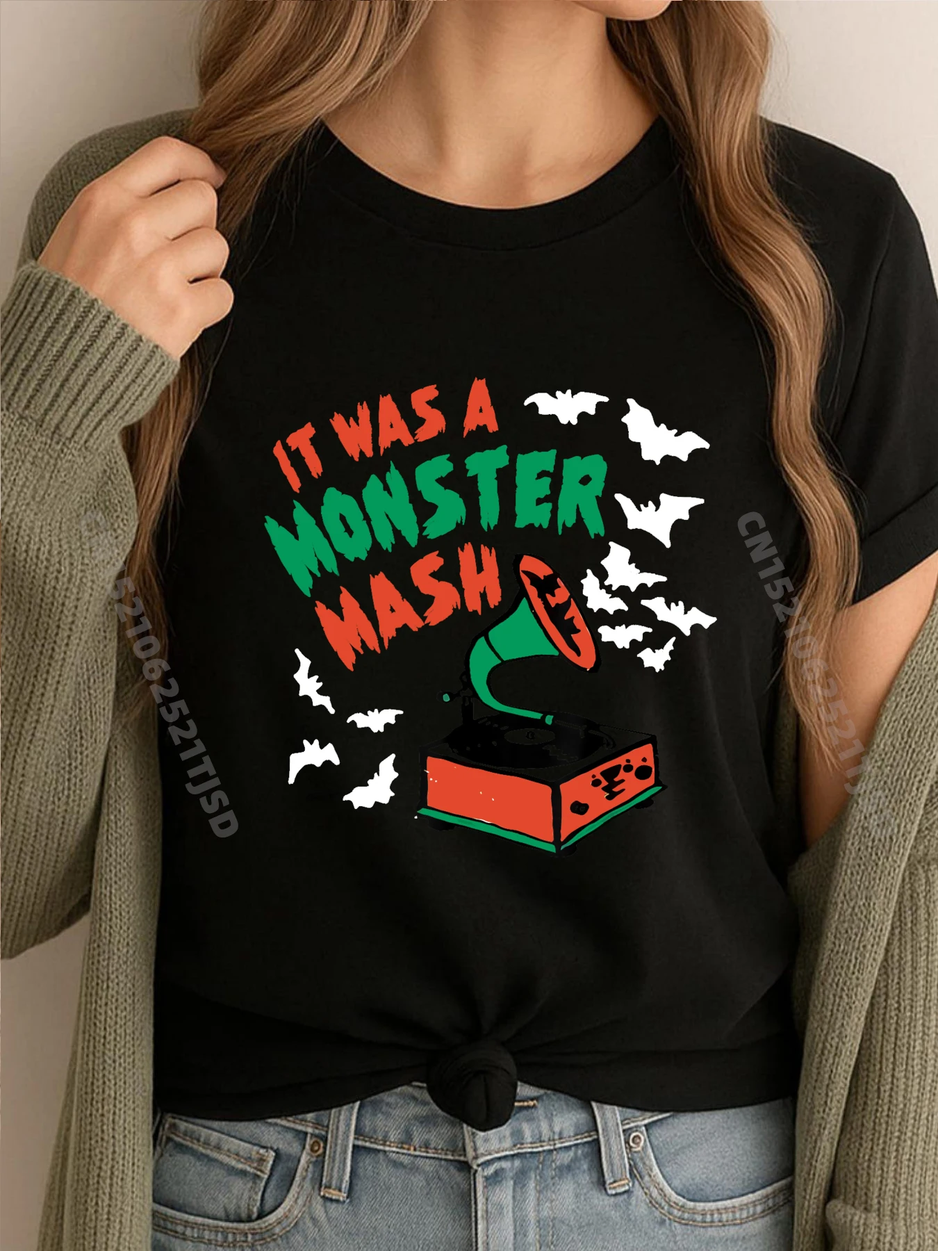 

Винтажные забавные футболки с рисунком It Was A Monster Mash Dark на Хэллоуин, рождественская рубашка с надписью