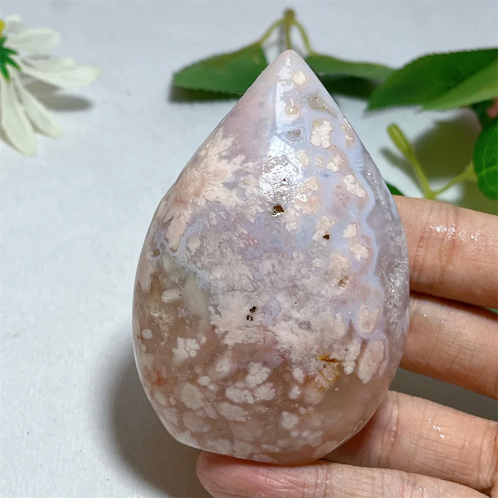 Pink Amethyst Flower Agate Point Druzy Natural Crystal Stone Quartz Energy Mineral Meditation Healing