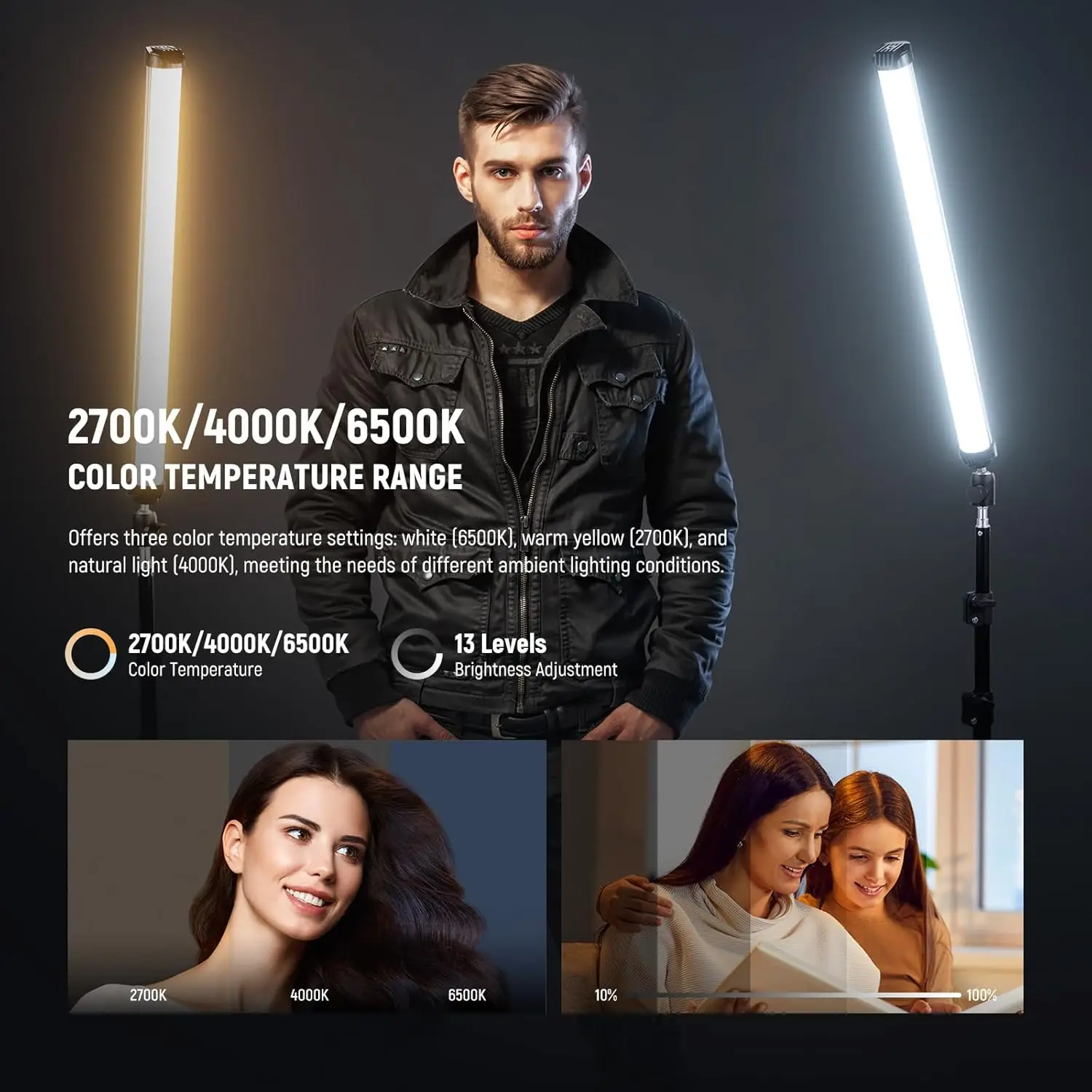 NEEWER Basics عصا إضاءة RGB مغناطيسية مقاس 21 بوصة LED عصا إضاءة أنبوبية فيديو محمولة مع بث التصوير الفوتوغرافي في الاستوديو