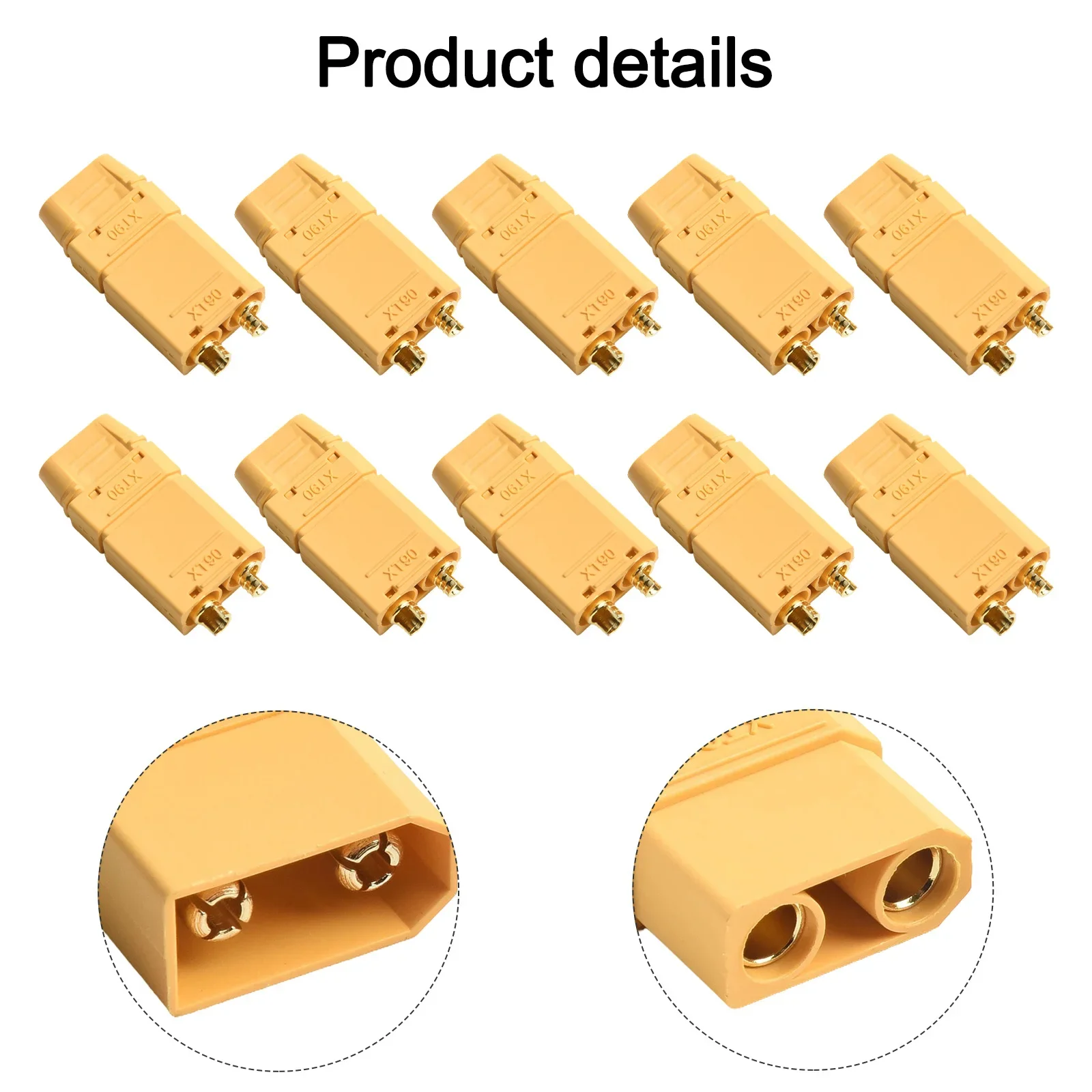 For Custom Wiring Battery Connectors Power Connection RC Vehicle Setup Yellow 90A Current Rating Easy DIY Assembly