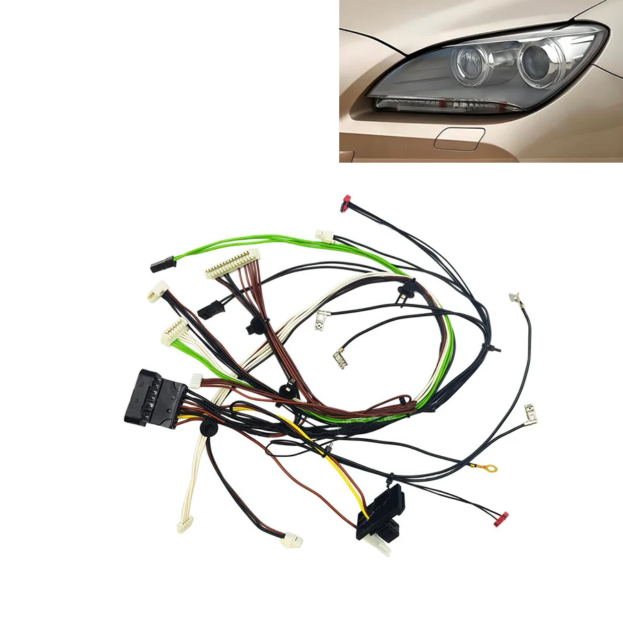 For BMW 6 Series F06 F12 2010-2014 Car Accessories Headlight Internal Wire Harness Plug Wiring Harness with AFS 1pcs