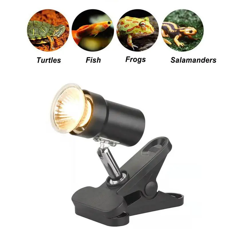 Reptile Heat Lamp Adjustable Heat Lamp Reptile Turtle Tank Accessories Suitable for Aquatic Animal and Plant Lighting