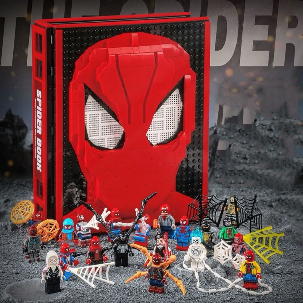 

2025НОВАЯ игрушка-конструктор Человека-паука для мальчиков — идея подарка Marvel на Рождество, день рождения, образовательная творческая игра