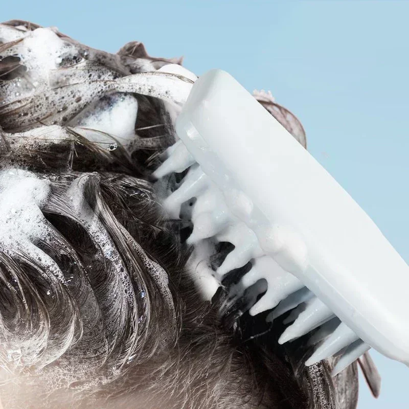 

Extended Handle Scalp Massager with Silicone Bristles, Shower&Spa Hair Washing Brush for Stress Relief & Hair Growth Ванна목욕 닦다