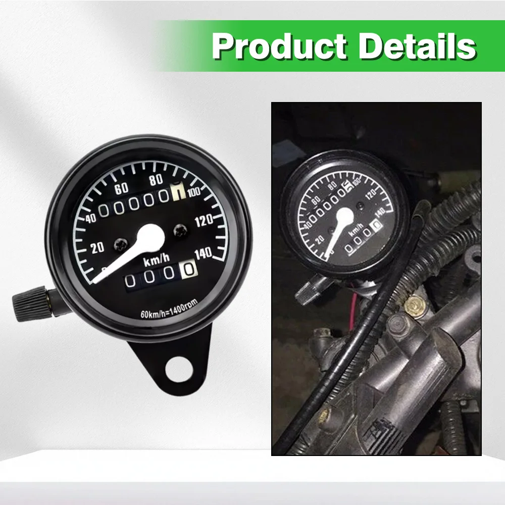 

Motorcycle Speedometer Tachometer Waterproof Gauges Cluster Odometer Universal For most motorcycles Plastic and Metal