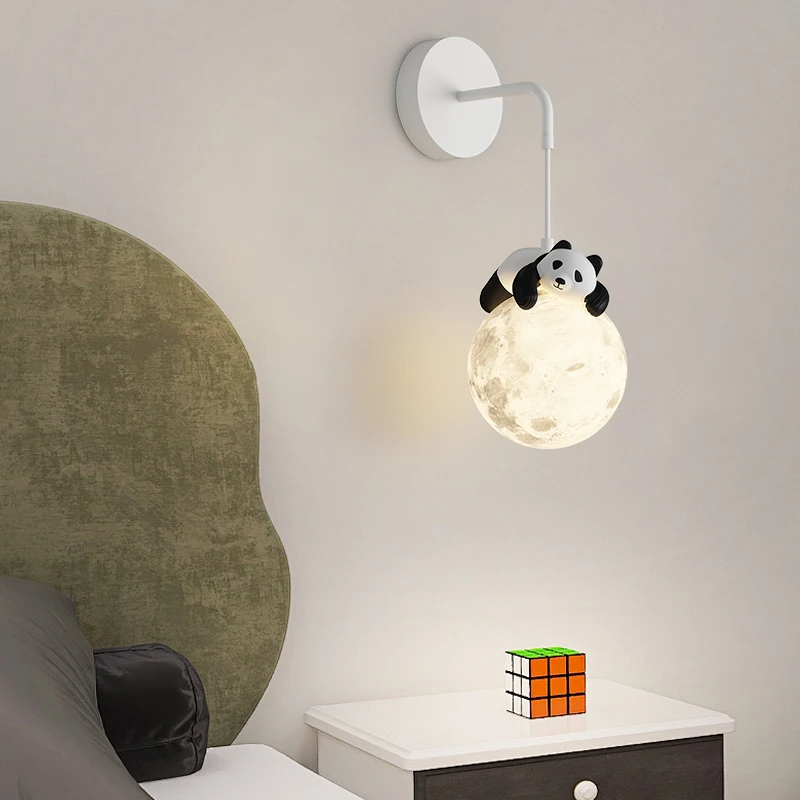 

Moon Children‘s Chandelier White Ball Panda Pendant Lamp Light Hanging Lamps For Bedroom Decoration Living Rooms Lighting 2024