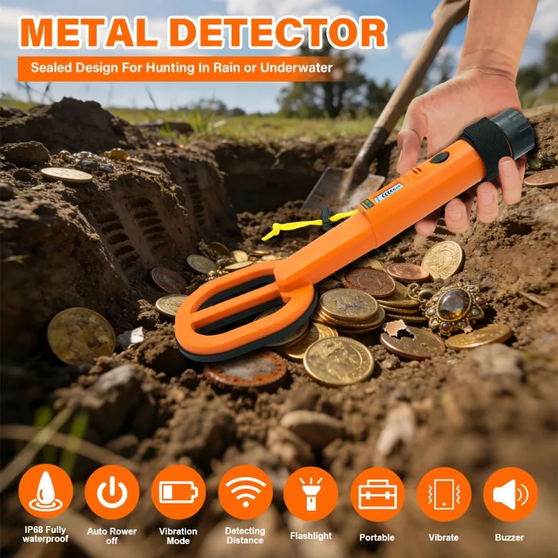 TC-130 Underwater Metal Detector with 4.2 Inch Search Coil - Pulse Induction Pinpointer for Diving and Treasure Hunting